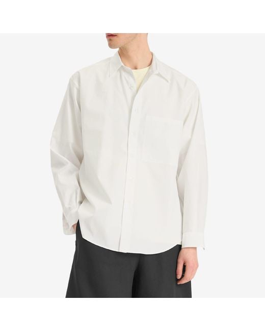 AURALEE Washed Finx Twill Big Shirt in White for Men | Lyst