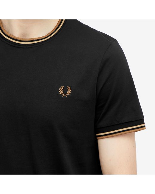 Fred Perry Black Twin Tipped T-Shirt for men