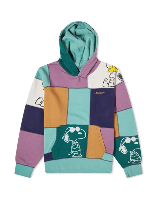 AWAKE NY X Peanuts Patchwork Hoodie in Green | Lyst UK