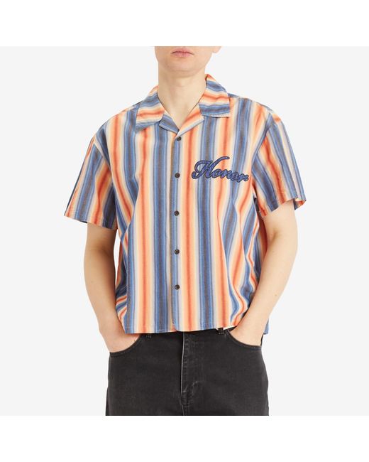 Honor The Gift Blue Auto Shop Camp Shirt for men