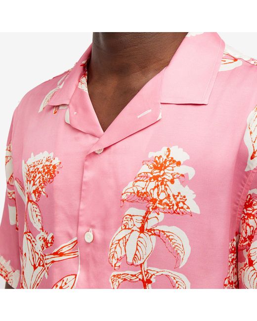 Corridor NYC Pink Floral Vacation Shirt for men