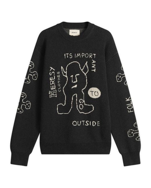 Heresy Black Outdoors Knit for men