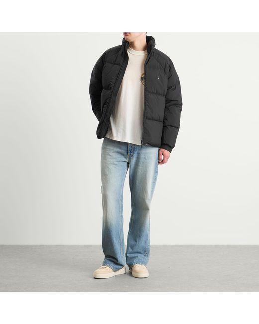 Represent Black Funnel Neck Puffer Jacket for men