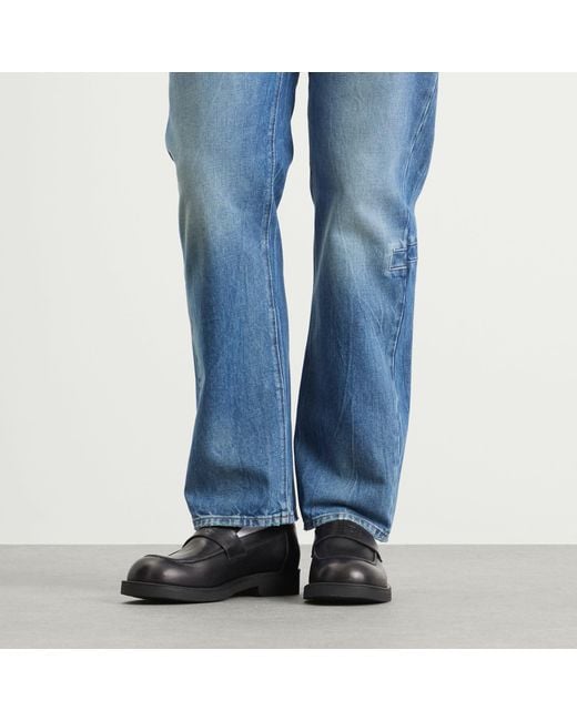 Maison Margiela Black Mm6 Leather Loafer for men