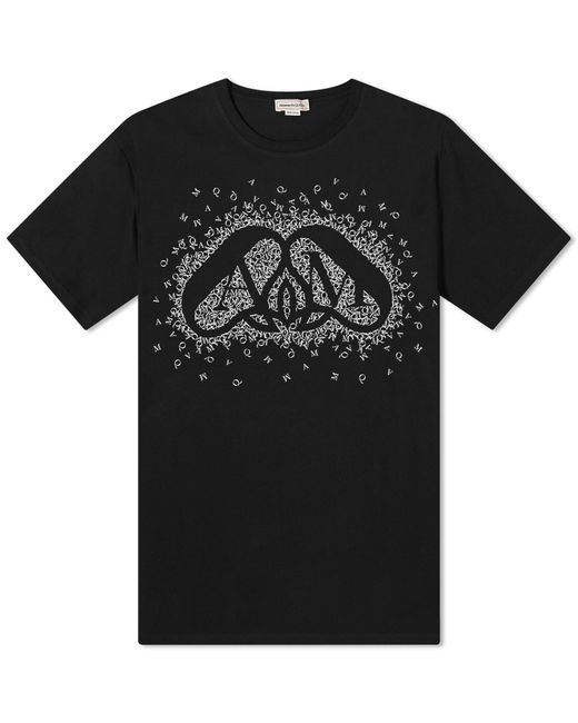 Alexander McQueen Black Exploded Charm Print T-Shirt for men