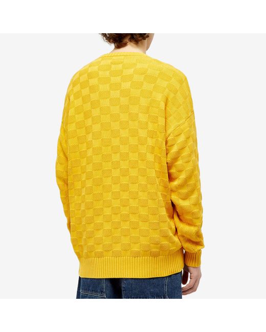 PATTA Yellow Purl Ribbed Knit for men