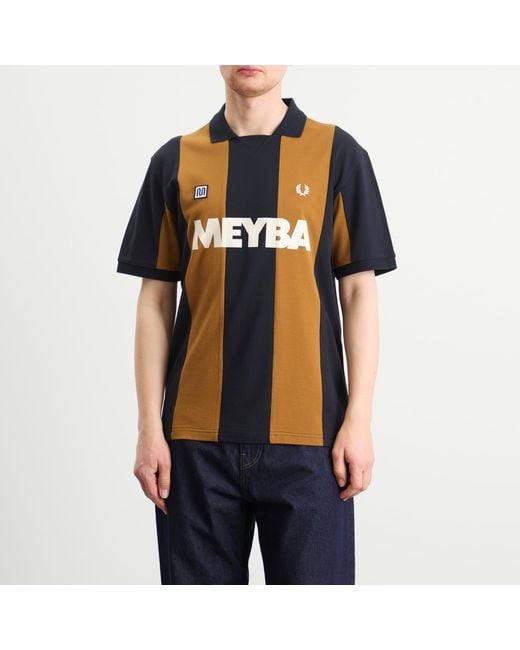 Fred Perry Black Meyba Cut And Sew Polo Shirt for men