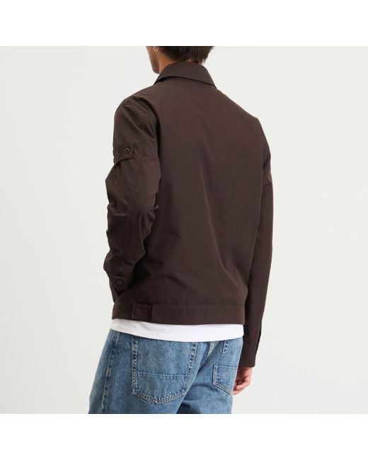 Stone Island Brown Ghost Weatherproof Cotton Canvas Shirt Jacket for men