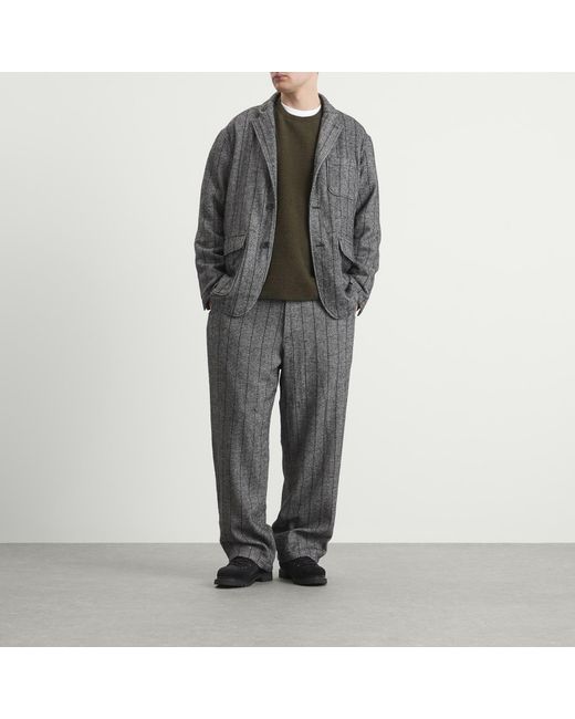 Engineered Garments Gray Herringbone Wool Loiter Jacket for men