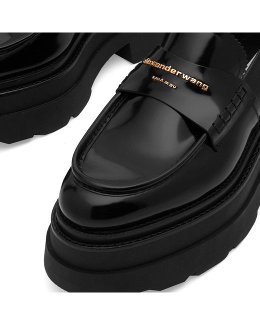 Alexander Wang Black Patent Leather Platform Loafer