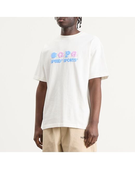 Pawa Speed Sports White Multi Monogram T-Shirt for men