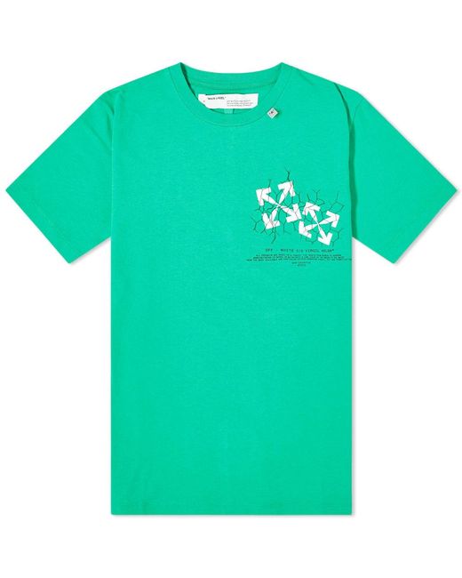 Off-White c/o Virgil Abloh Green Fence Motif T-shirt for men