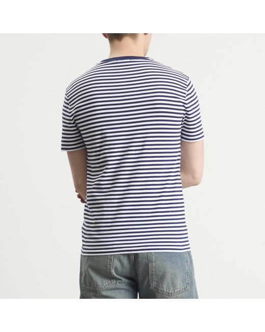 Polo Ralph Lauren Blue Stripe Logo T-Shirt for men