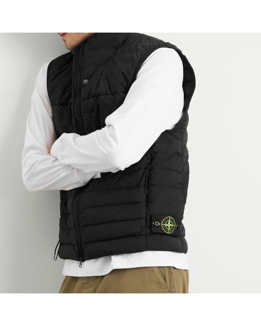 Stone Island Black Seamless Tunnel Nylon Down-Tc Light Vest for men