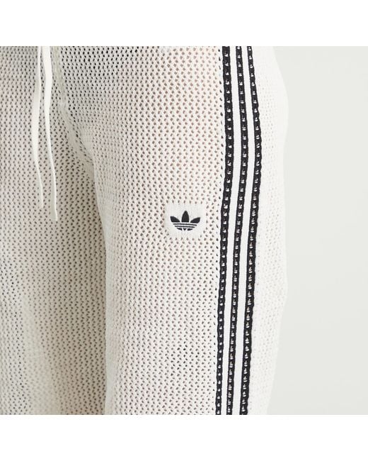 Adidas White Crochet Track Pants