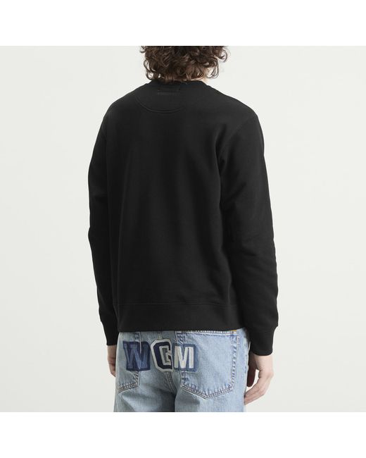 A Bathing Ape Black One Point Crew Neck Sweatshirt for men