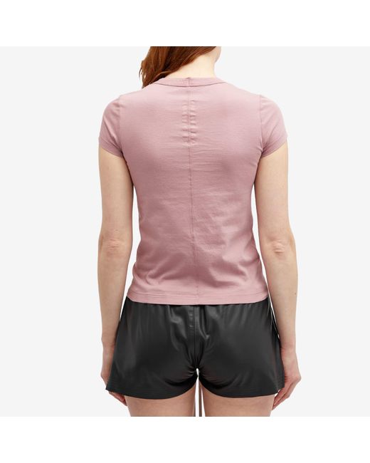 Rick Owens Pink Cropped Level T-Shirt