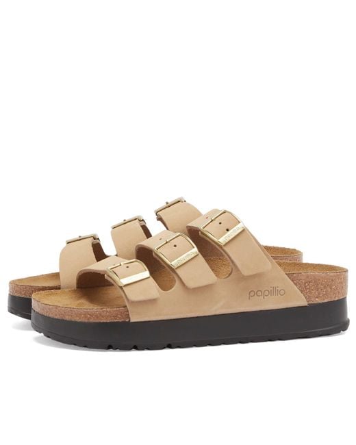 Birkenstock Brown Florida Iii Flex Platform Lenb