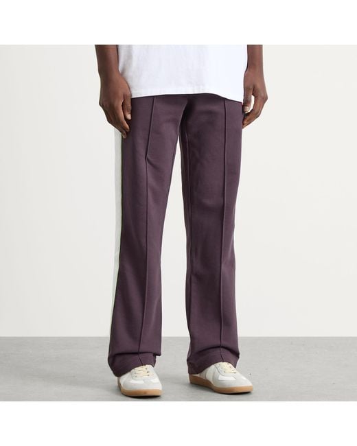 Casablanca Purple Loopback Laurel Tape Pintuck Jogger for men