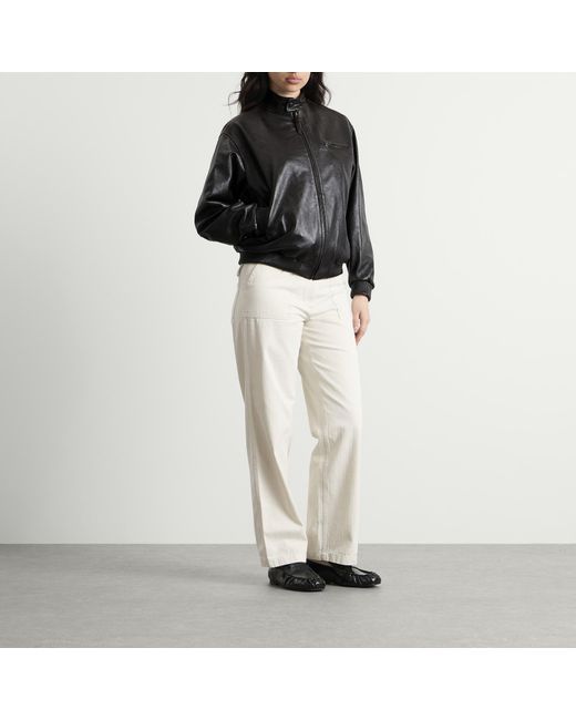 NOTHING WRITTEN Black Leather Single Rider Jacket