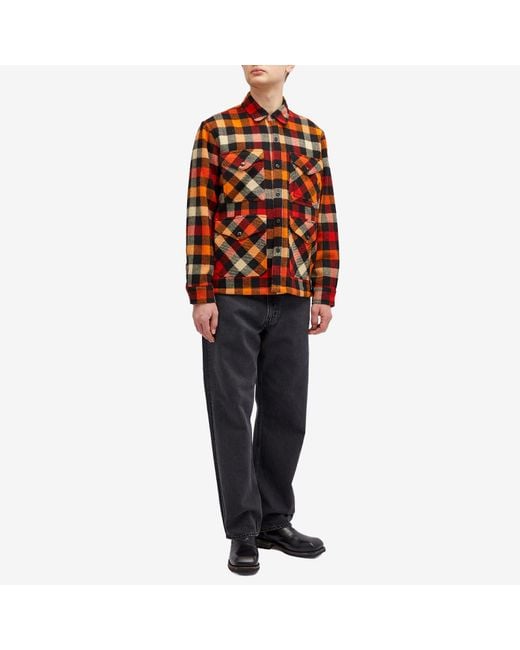 RRL Red Mason Check Overshirt for men