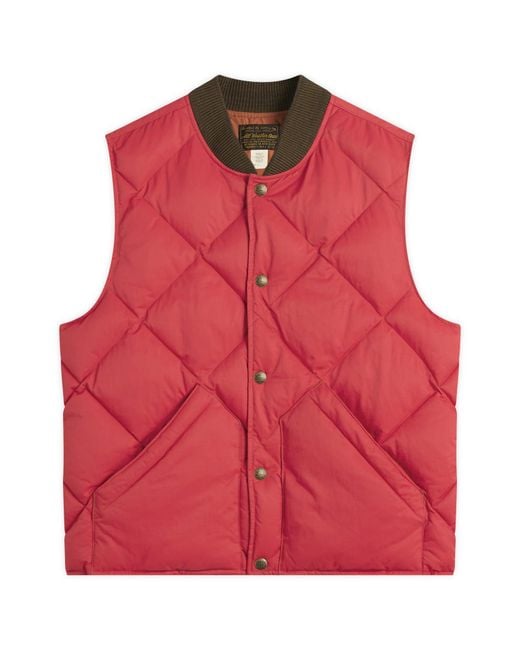 RRL Red Down William Vest for men