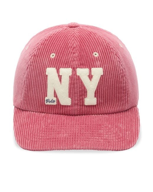 Polo Ralph Lauren Pink Corduroy Ny Cap for men