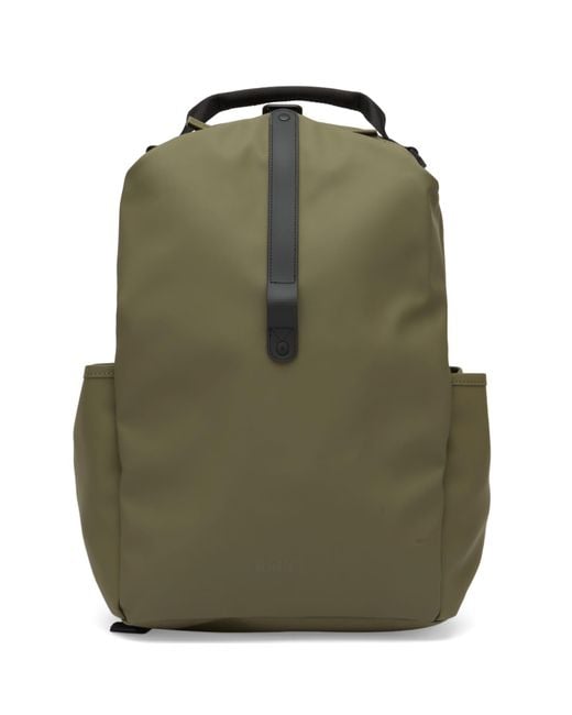 Rains Green Clip Front Backpack