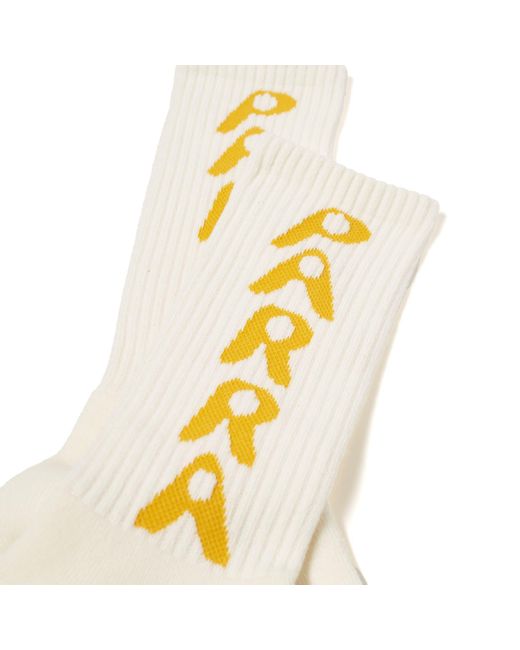 by Parra White Hole Logo Socks for men