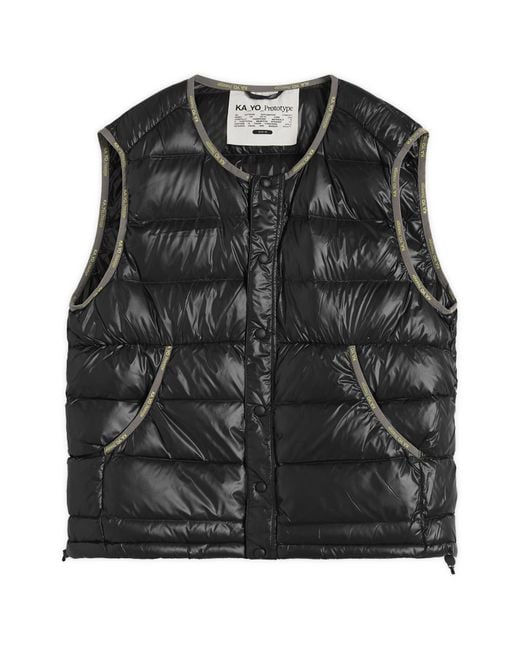KA_YO_Prototype Black Lightweight Down Vest for men