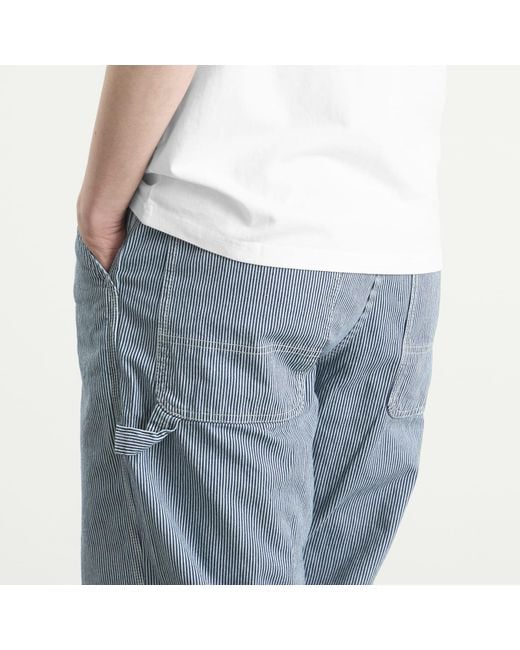 Gramicci Blue Overdyed Hickory Work Pant for men