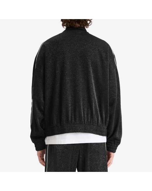 Cole Buxton Black Glitter Piped Track Jacket for men