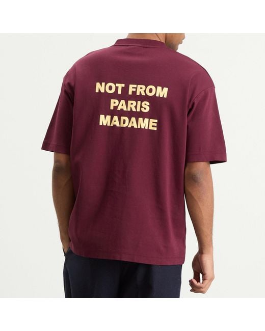 Drole de Monsieur Purple Drole De Monsieur Slogan T-Shirt for men