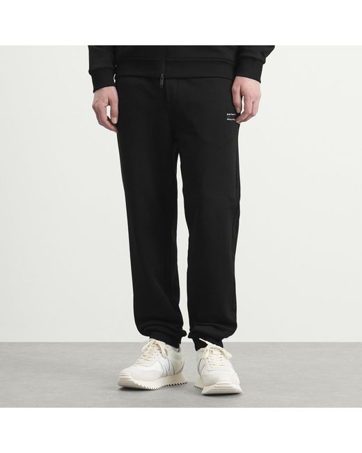 Moncler Black Stripe Logo Sweatpants for men
