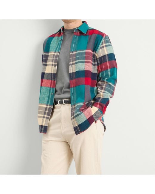 Portuguese Flannel Multicolor Tintor Flannel Check Shirt for men