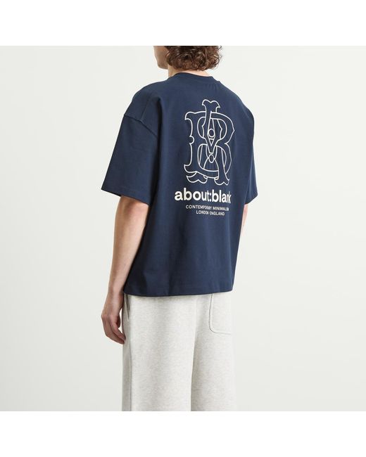 About Blank Blue Emblem T-Shirt for men