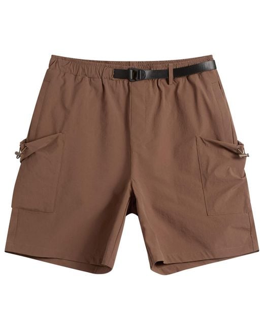 Mellow Clo Brown Forage Shorts for men