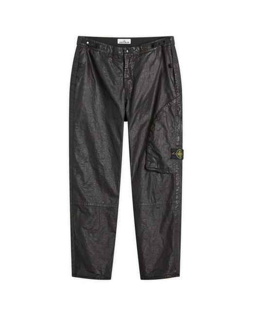 Stone Island Gray Organic Nylon Panama-Tc Cargo Pants for men