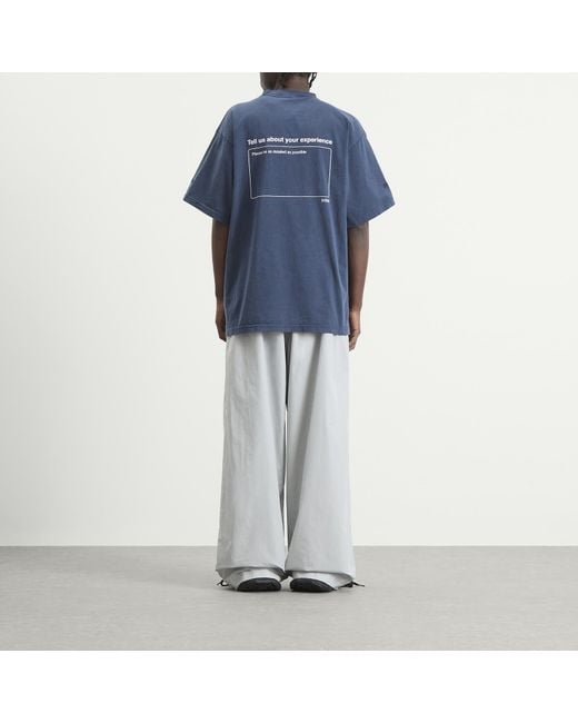 Balenciaga Blue Top Rating Printed T-Shirt for men