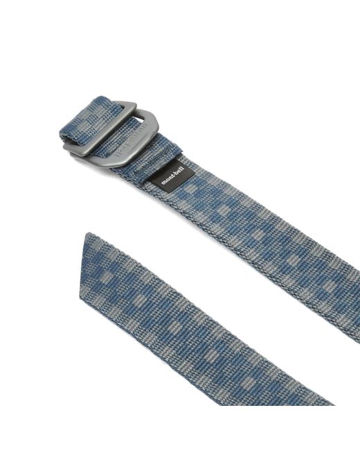 Montbell Gray Aluminum Buckle Web Belt for men