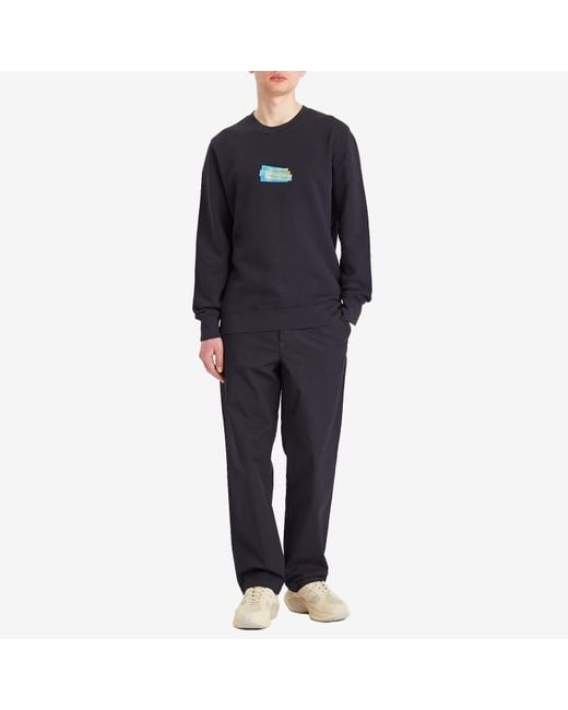 Paul Smith Blue Ps Label Print Sweatshirt for men