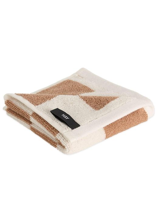 Hay White Check Wash Cloth