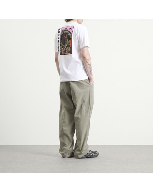 Maharishi White Japanese Menko Card T-Shirt for men