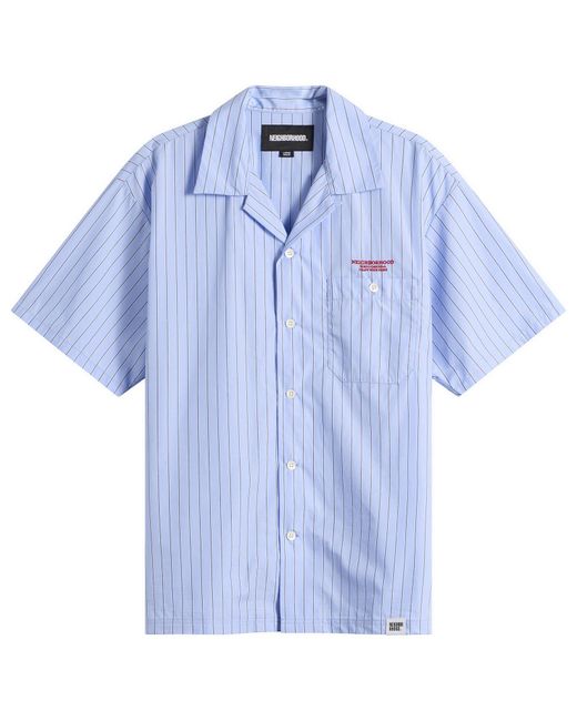 Neighborhood Blue Stripe Vacation Work Shirt for men