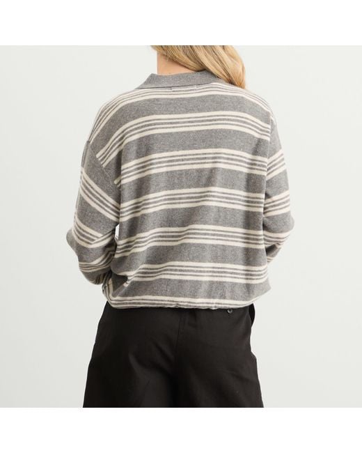 NOTHING WRITTEN Gray Kevin Stripe Pullover