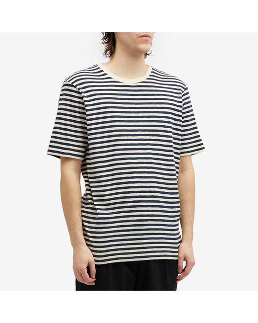 Folk Blue Classic Stripe T-Shirt for men