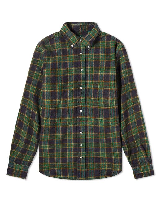 Gitman Vintage Button Down Tweed Check Shirt in Green for Men | Lyst Canada