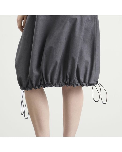 Coperni Gray Technical Tailored Balloon Midi Skirt