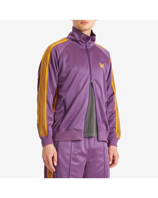 Needles Purple Poly Smooth Track Jacket for men