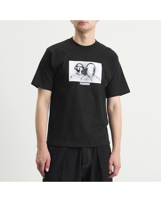 Pleasures Black Inverted T-Shirt for men